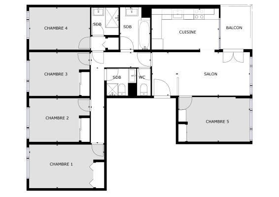 Plan des chambres