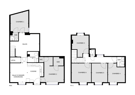 Plan des chambres