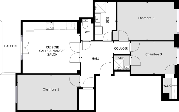 Plan des chambres