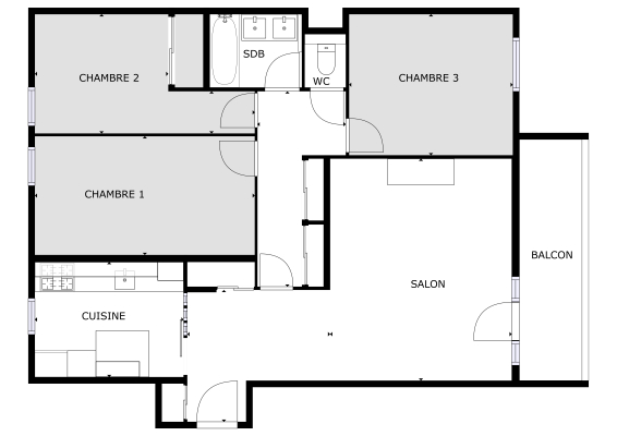 Plan des chambres